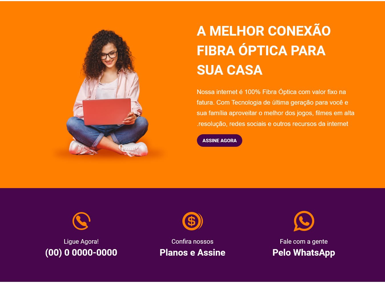 Script Site para Provedor de Internet em PHP